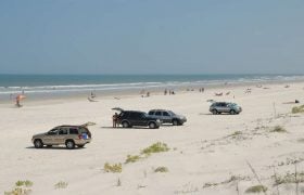 Driving on the Beach in New Smyrna Beach